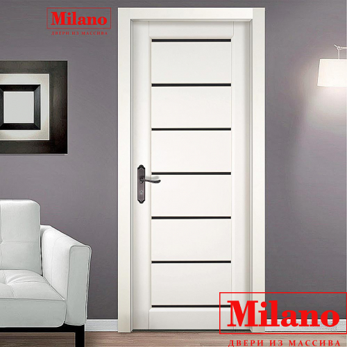 Дверь из массива ольхи Milano "Premier Plus Премьер+ Белый"