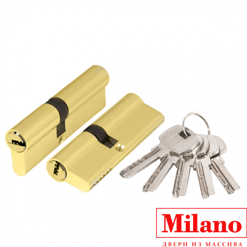 Цилиндровый механизм AX200/60 mm (25+10+25) PB латунь 5 кл.