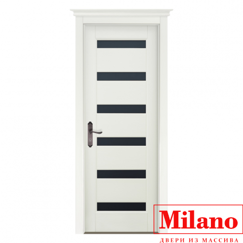 Дверь из массива сосны брашированной Milano "Palermo Палермо Белый"