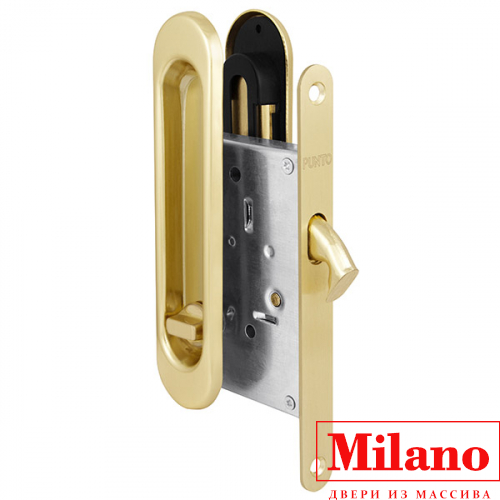Защелка с ручками для раздвижных дверей Soft LINE SL-011 SG