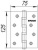 Петля универсальная 4BB/BL 125x75x2,5 AB (бронза) БЛИСТЕР