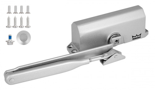 Доводчик дверной DORMA TS 77 EN3, с рычажной тягой, серый