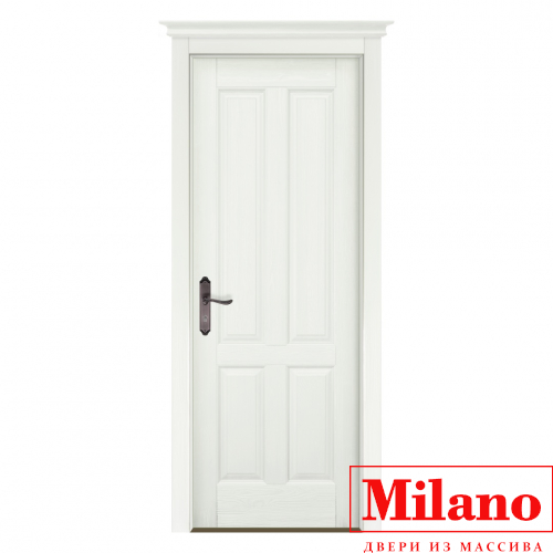 Дверь из массива сосны брашированной Milano "Retro Ретро Белый"