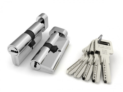 Цилиндровый механизм с вертушкой R602/68 mm (26+10+32) CP хром 5 кл.
