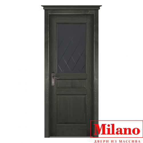 Дверь из массива сосны брашированной Milano "Valencia Валенсия Грис"