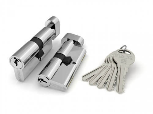 Цилиндровый механизм с вертушкой R302/60 mm (25+10+25) CP хром 5 кл.