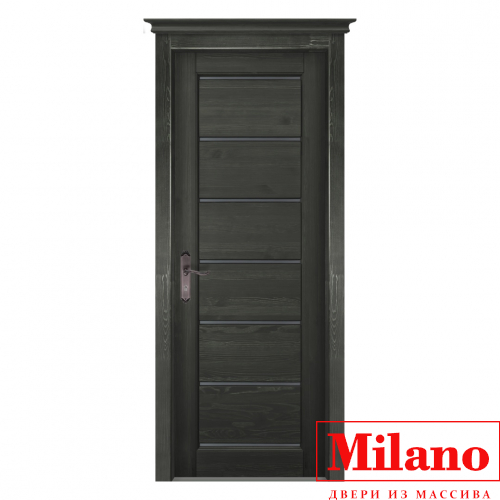 Дверь из массива сосны брашированной Milano "Premier Plus Премьер плюс Грис"