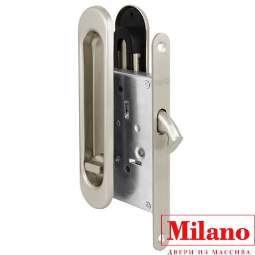 Защелка с ручками для раздвижных дверей Soft LINE SL-011 SN