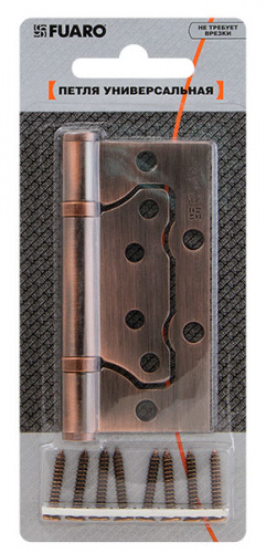 Петля универсальная без врезки 500-2BB/BL 100x2,5 SB (мат. золото) БЛИСТЕР