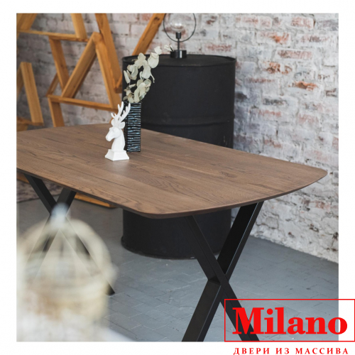 Стол из массива дуба Milano "Вейв" лайт моренный дуб