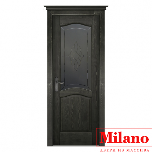 Дверь из массива сосны брашированной Milano "Leo Лео Грис"