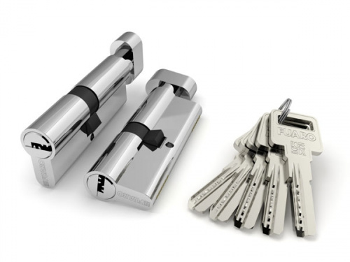 Цилиндровый механизм с вертушкой R602/90 mm (45+10+35) CP хром 5 кл.