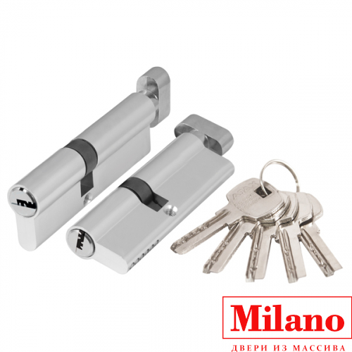 Цилиндровый механизм с вертушкой AX202/70 mm (30+10+30) CP хром 5 кл.