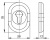 Накладка под цилиндр  ESC-12C GP-золото (2шт. в уп.,отгр. по 1 шт)